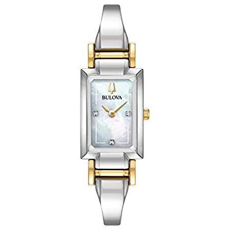 【まとめ買い】 Watch, Ladies Quartz Classic Bulova Stainless Silver- , BangleDiamond Steel 腕時計