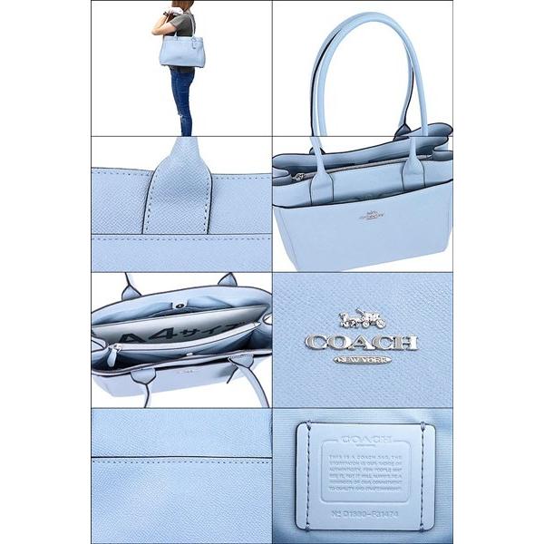 コーチ COACH バッグ トートバッグ F31474 ペールブルー ラグジュアリー クロスグレーン レザー ケイシー トート アウトレット レディース コーチ トートバッグ F31474 トート