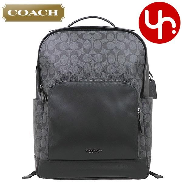 コーチ COACH バッグ リュック F38755 チャコール×ブラック グラハム シグネチャー PVC レザー バックパック アウトレット