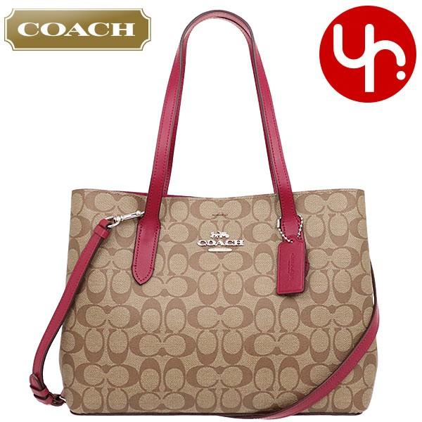 極美品　コーチ アベニュー トートバッグ シグネチャー PVCレザー　ベージュ COACH - coach コーチ トートバッグ シグネチャー 花柄 PVC