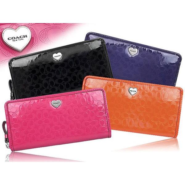 コーチ Coach 財布 長財布 F オレンジ リキッド グロス シグネチャー ハート アコーディオン ジップ アラウンド アウトレット レディース Co Ko 10 インポートコレクションyr 通販 Yahoo ショッピング