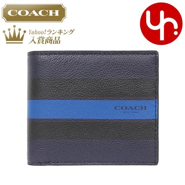 コーチ Coach 財布 二つ折り財布 F ミッドナイトネイビー ヴァーシティ ストライプ レザー コイン ウォレット アウトレット メンズ レディース Co Ko1609 8 インポートコレクションyr 通販 Yahoo ショッピング