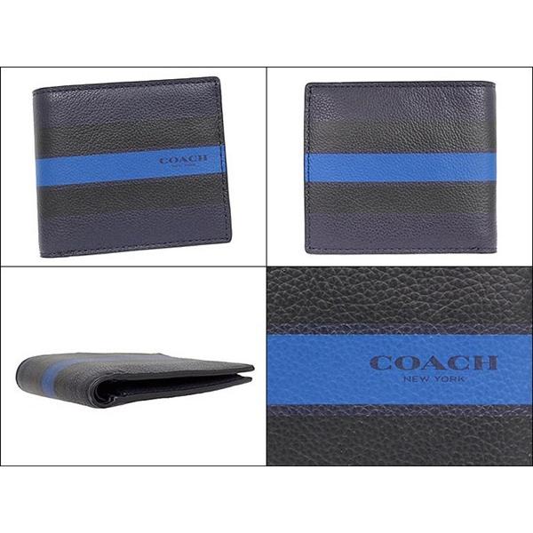 コーチ Coach 財布 二つ折り財布 F ミッドナイトネイビー ヴァーシティ ストライプ レザー コイン ウォレット アウトレット メンズ レディース Co Ko1609 8 インポートコレクションyr 通販 Yahoo ショッピング