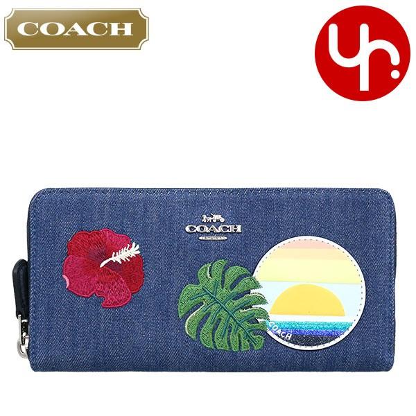 特価商品 コーチ激安 夏セール 特別送料無料 レディース アウトレット アラウンド ジップ アコーディオン レザー キャンバス デニム パッチワーク ハワイアン デニムマルチ F 長財布 財布 Coach コーチ 財布 Groupesorepco Com