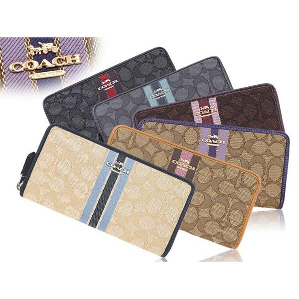 コーチ Coach 財布 長財布 F パープルマルチ シグネチャー ジャガード ストライプ アコーディオン ジップ アラウンド アウトレット レディース Co Ko 1 インポートコレクションyr 通販 Yahoo ショッピング
