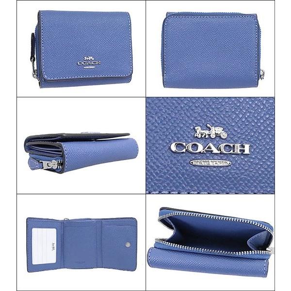 コーチ Coach 財布 三つ折り財布 F ブルーラベンダー クロスグレーン レザー スモール トライフォールド ウォレット アウトレット レディース Co Ko 12 インポートコレクションyr 通販 Yahoo ショッピング