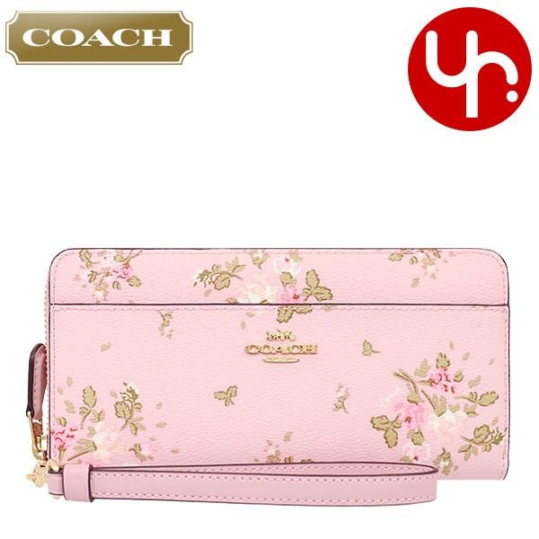 COACH コーチ 財布 長財布 F89966 ローズ ブーケ プリント PVC