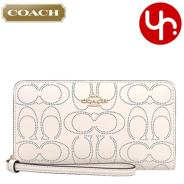 【最終値下】新品未使用 COACH長財布 ホワイトレザーシグネチャー 新品】COACH コーチ ホワイト シグネチャー レザー 長財布 長財布