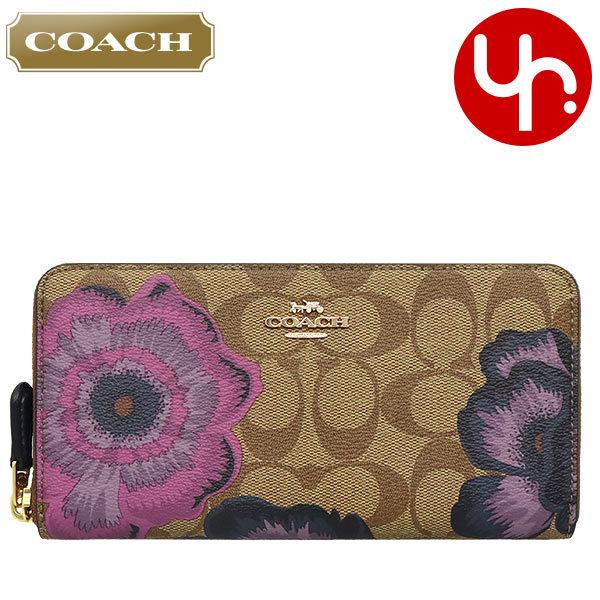 COACH 長財布 F06656 未使用品 COACH コーチ 長財布 F06656シグネチャー パープル花柄 並行輸入品