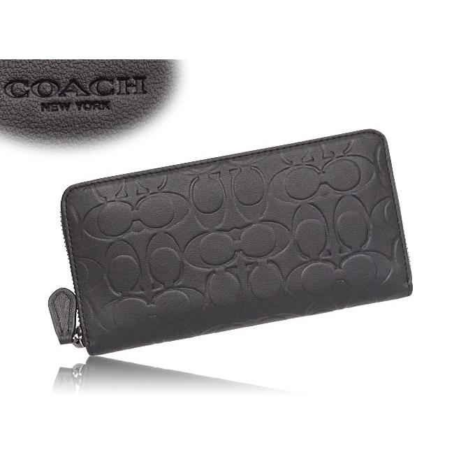 COACH コーチ 財布 長財布 FCE551 CE551 ブラック エンボスド COACH コーチ 財布 長財布 FCE551 CE551 ブラック エンボスド