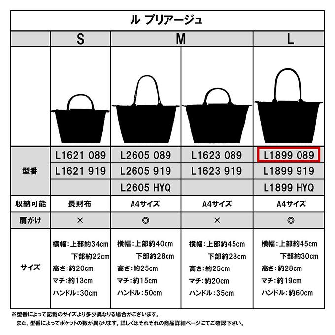 【48時間限定ポイント2％】ロンシャン LONGCHAMP バッグ トートバッグ L1899 089 ノワール ル プリアージュ オリジナル リサイクル キャンバス ショルダーバッグ｜import-collection-yr｜05