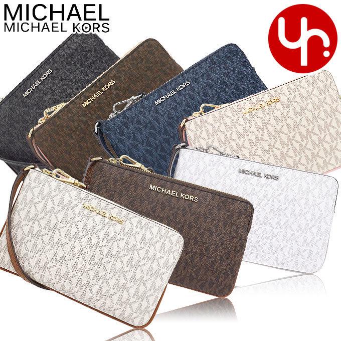 マイケルコース MICHAEL KORS 小物 ポーチ 35F8GTVW3B 35F8STVW3B ジェット セット トラベル シグネチャー トップ ジップ リストレット アウトレット レディース｜import-collection-yr