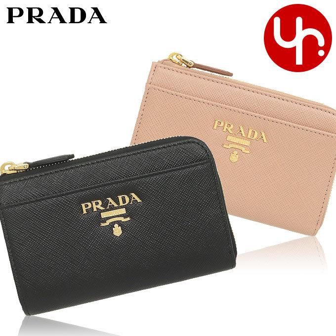 プラダ PRADA 小物 キーケース 1PP122 QWA サフィアーノ レザー メタル レタリング ロゴ キーリング カード コインケース レディース｜import-collection-yr