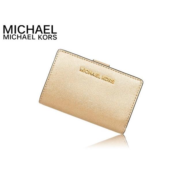 11 最新モデル 【新品】MICHAEL KORS 折財布 ゴールド-
