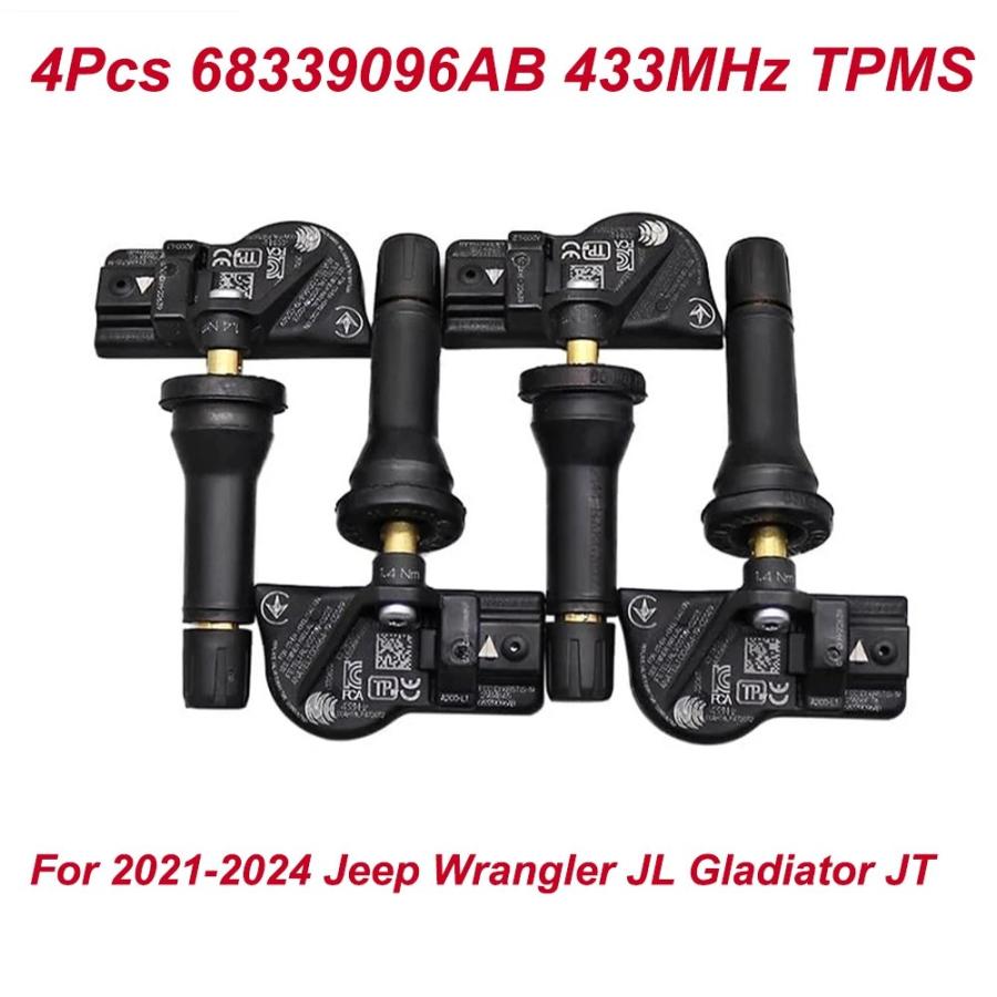 4個セット 68339096AB 433MHz TPMS タイヤ空気圧センサー 2021-2024