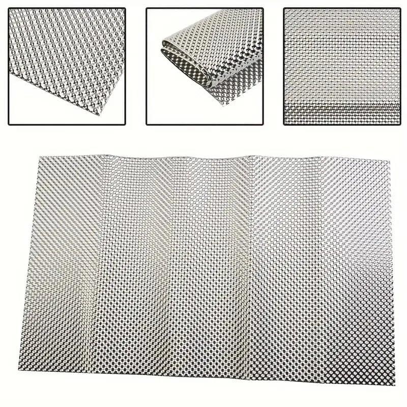 1個 車用エンボス加工アルミヒートシールド 300x500mm ターボ