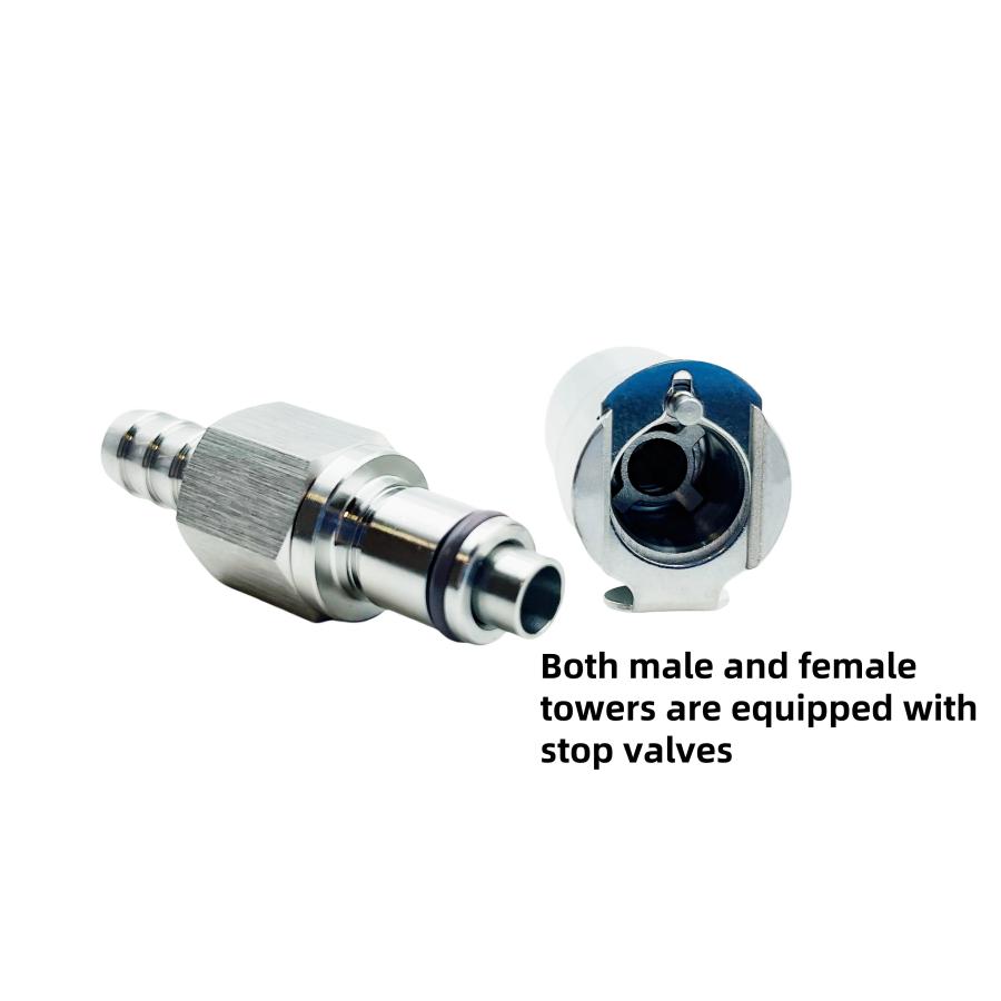 クイックリリース非滴漏8mm/6mmレース燃料クープラー遮断バルブ