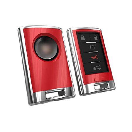 Zorratin Luxuryハードキーケースカバー キャデラック ATS、CTS、DTS、XTS、Escalade、またはシボレーコルベットC7コンバーチブル用 レッド 62347846 輸入品 | 