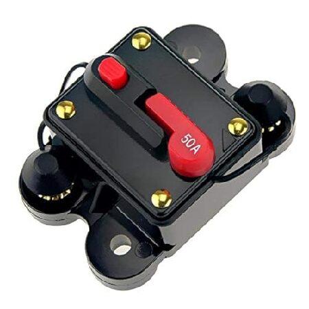ANJOSHI サーキットブレーカー 50Amp 50A-300A 手動リセットホームソーラーシステムヒューズホルダー カーオーディオとアンプ保護用 12V-24V DC リセ 輸入品 | 
