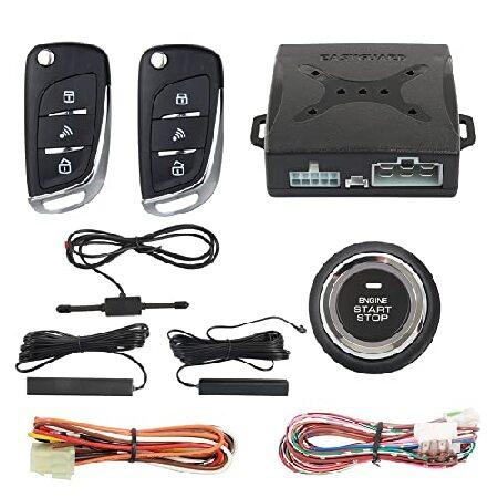 EASYGUARD PKE パッシブキーレスエントリー自動車警報システムボタンを押すとスタートリモートスタートDC12V EC003N-V-1 並行輸入品 | 