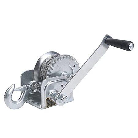 Cygrd 600ポンド 高耐久 ハンドウインチ ボートトレーラー ウィンチ 10mスチールワイヤーロープ 手動トレーラースプレッダー RVトレーラー/ボート/AT 輸入品 | 