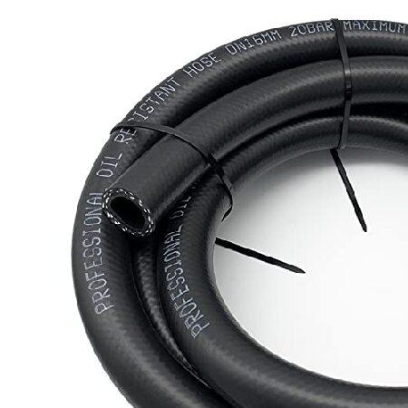 KRD PERFORMANCE ブラック - 4 AN NBRプッシュオンホース燃料ライン 燃料システム E85 E10 オイル エタノール 潤滑剤 クーラントに対応 (10フィート  輸入品 | 