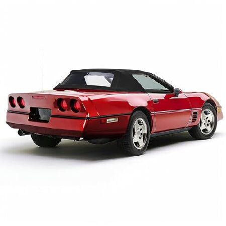 Kojem コンバーチブルソフトトップ プラスチックウィンドウ付き Chevy Corvette C4 1986-1993 COR86989 CHE5156165 2ドア ブラックキャンバス 輸入品 | 