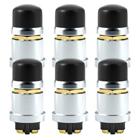 QCDENG 6個 20A 12V/24V 防水プッシュボタンスタータースイッチ ホーンボタンの変更用 スタートボタン 輸入品 | 