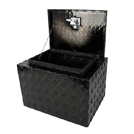 Aikosin 24インチ アルミニウム ブラックメッキ トラックツールボックス ピックアップトラック ベッド収納 防水 車体下ツールボックス ストレージ ト 輸入品 | 