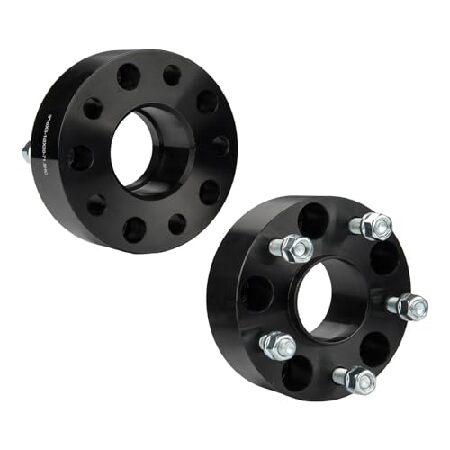KAX 5x5.5 Wheel Spacers,Black Forged 2” Hub Centric Wheel Adpater with 1/2” x20 Studs 71.5mm Hub Bore,Fit for Commander (XK), Grand Chero 輸入品 | 