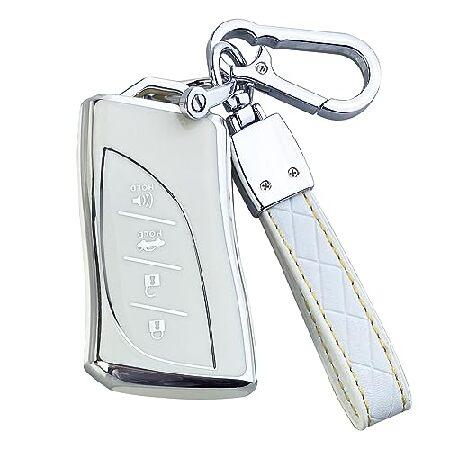 Yuebutor キーフォブカバーケース レクサス ES NX GX RX UX LC LS UX アクセサリー シェルプロテクター (ホワイト) 輸入品 | 