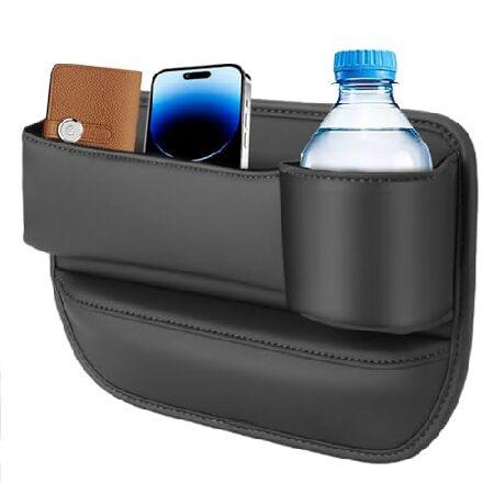 Car Leather Cup Holder Gap Bag, Car Seat Gap Storage Box, Car Seat Gap Filler Organizer, Large Capacity Multi-Function Gap Storage for Main 並行輸入品 | 