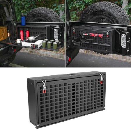 EOIS テールゲートテーブル リア 折りたたみ式 カーゴシェルフ テールゲート テーブル ストレージ ロックボックス MOLLEパネル Jeep Wrangler JK JKU 輸入品 | 