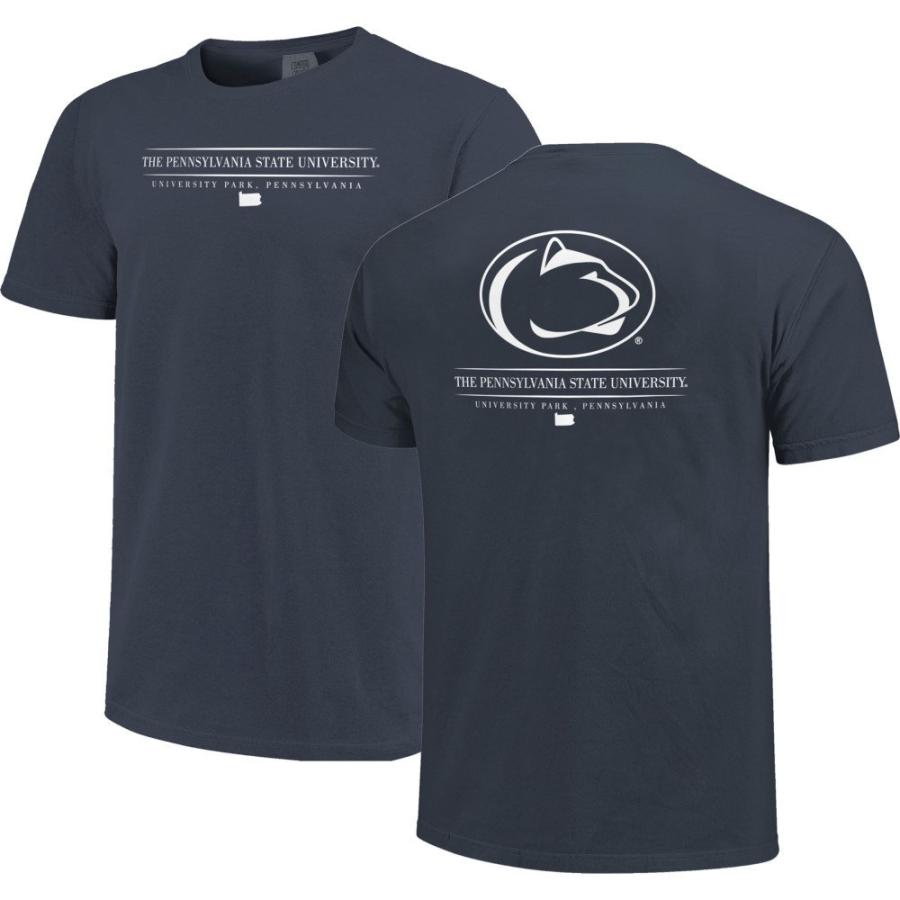 イメージ ワン (Image One) メンズ Tシャツ トップス Adult Penn State Nittany Lions Navy Jumbo Mascot T-Shirt｜import-garage｜03