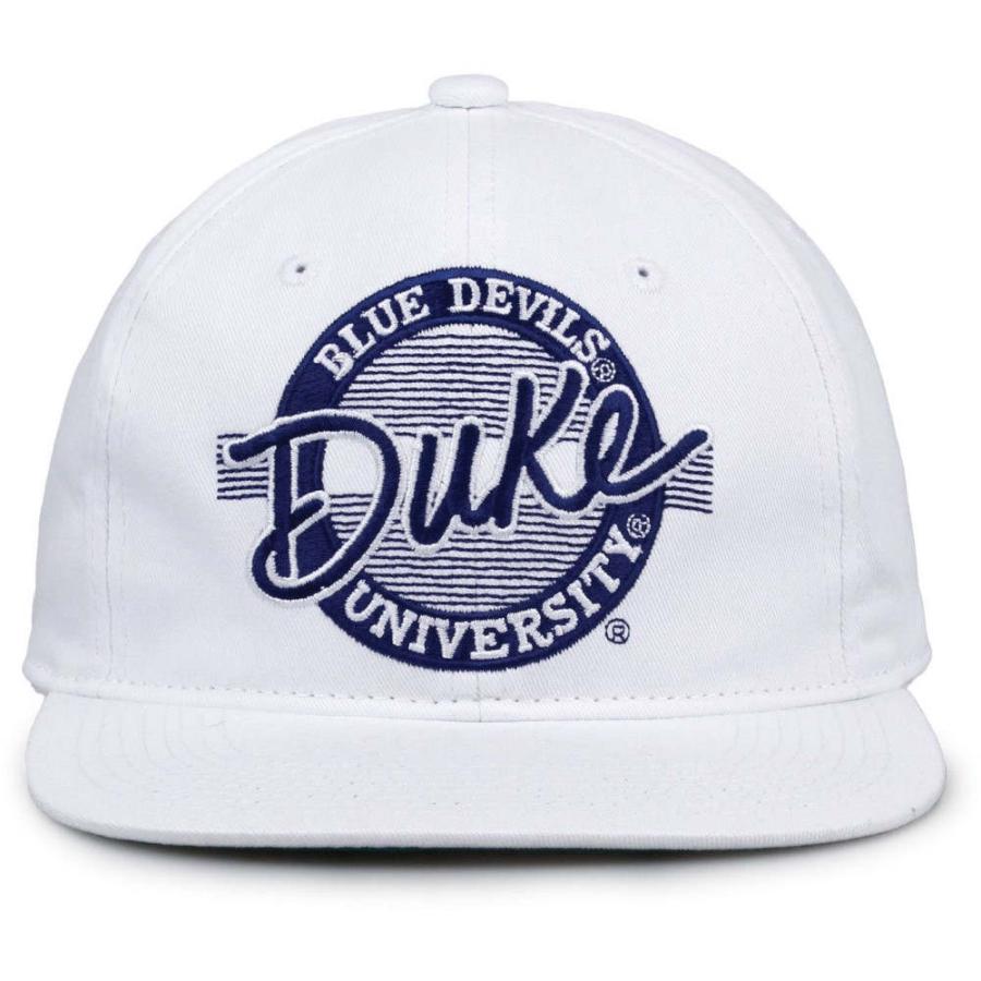 ゲーム (Game) メンズ キャップ 帽子 The Duke Blue Devils White Retro Circle Adjustable Hat｜import-garage｜02