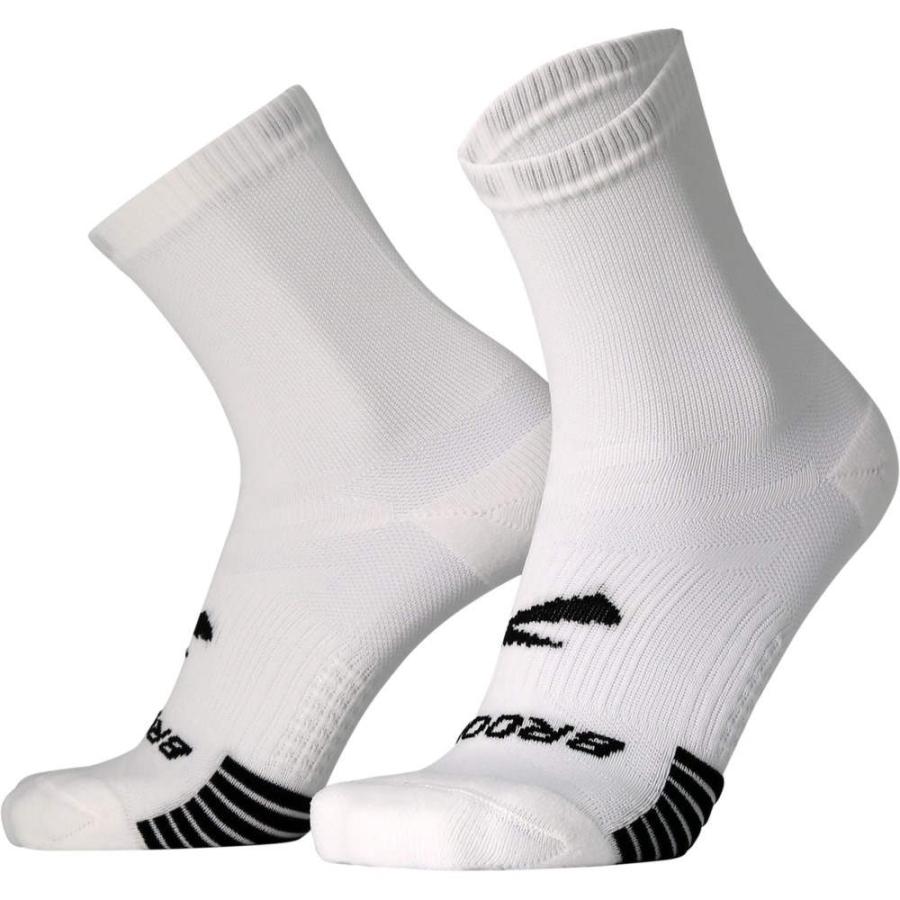 ブルックス (Brooks) ユニセックス ソックス インナー・下着 Ghost Lite Crew Socks (White) od5