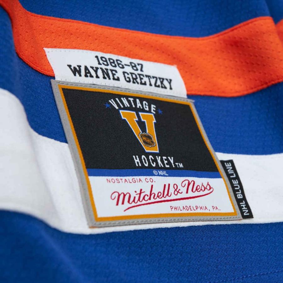 ミッチェル&ネス (Mitchell & Ness) メンズ トップス Edmonton Oilers Wayne Gretzky #99 '86 Blue Line Jersey｜import-garage｜05