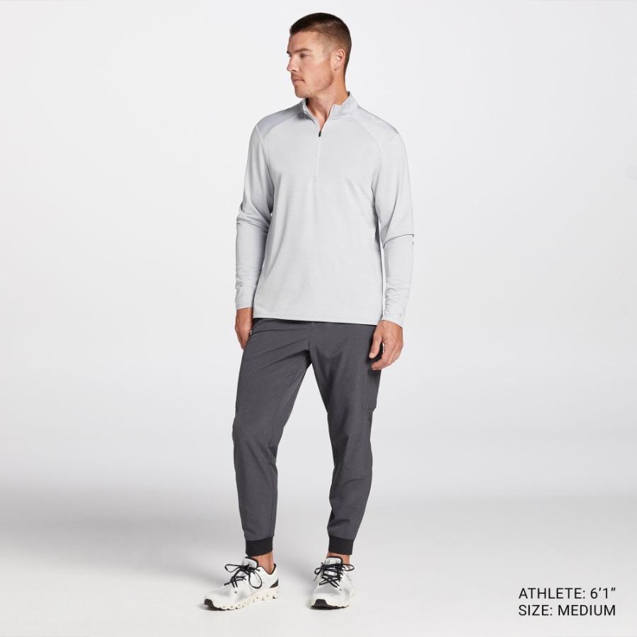 DSG メンズ トップス Movement 1/4 Zip Long Sleeve Shirt (Light Gray Single Dye)｜import-garage｜02