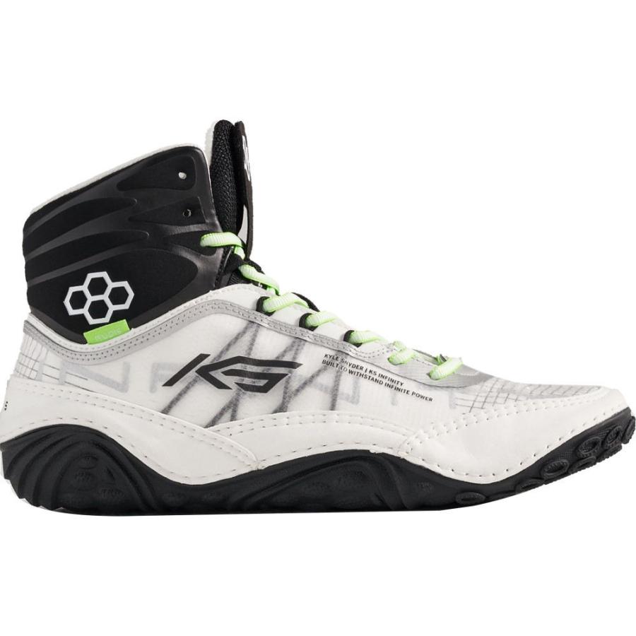 ラディス (Rudis) メンズ レスリング シューズ・靴 Ks Infinity Wrestling Shoes (White/Black