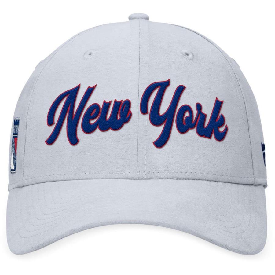 ファナティクス (Fanatics) ユニセックス キャップ 帽子 Nhl New York Rangers Vintage Suede Grey Snapback Hat｜import-garage｜02