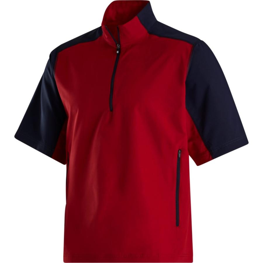 フットジョイ (FootJoy) メンズ トップス Sport Short Sleeve Wind Shirt (Crimson/Navy)｜import-garage｜04