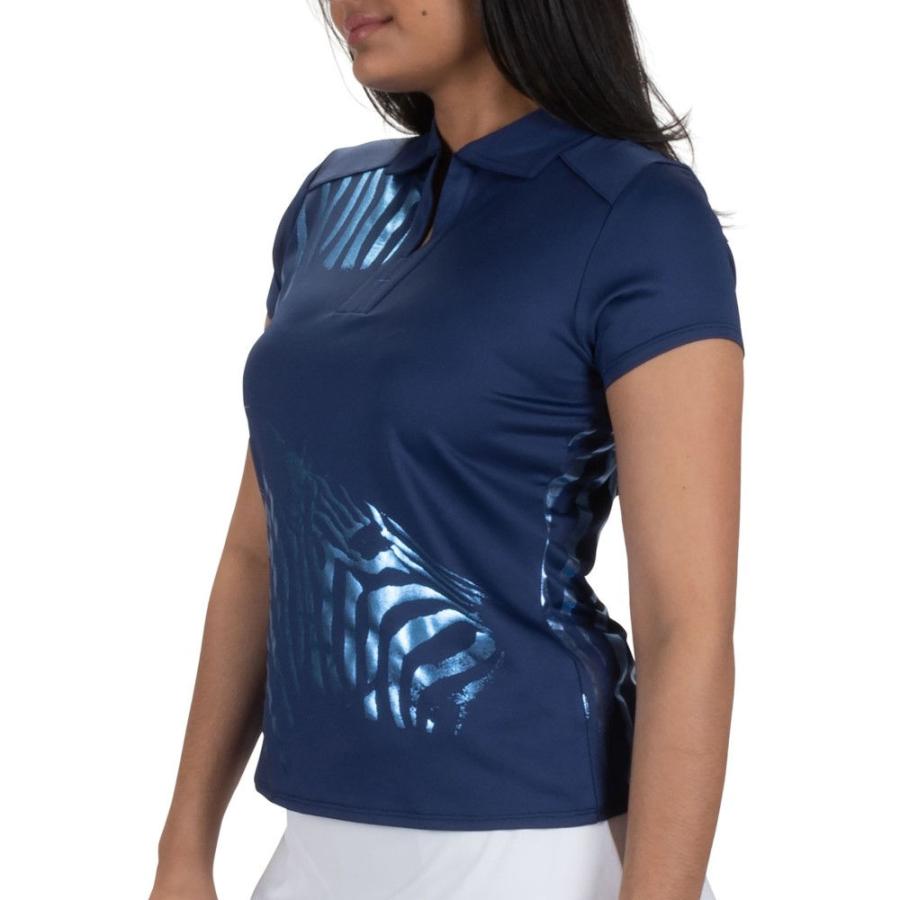 ナンシー ロペス (Nancy Lopez Golf) レディース ゴルフ トップス Nancy Lopez Short Sleeve Safari Golf Polo (Navy Multi)｜import-garage｜02