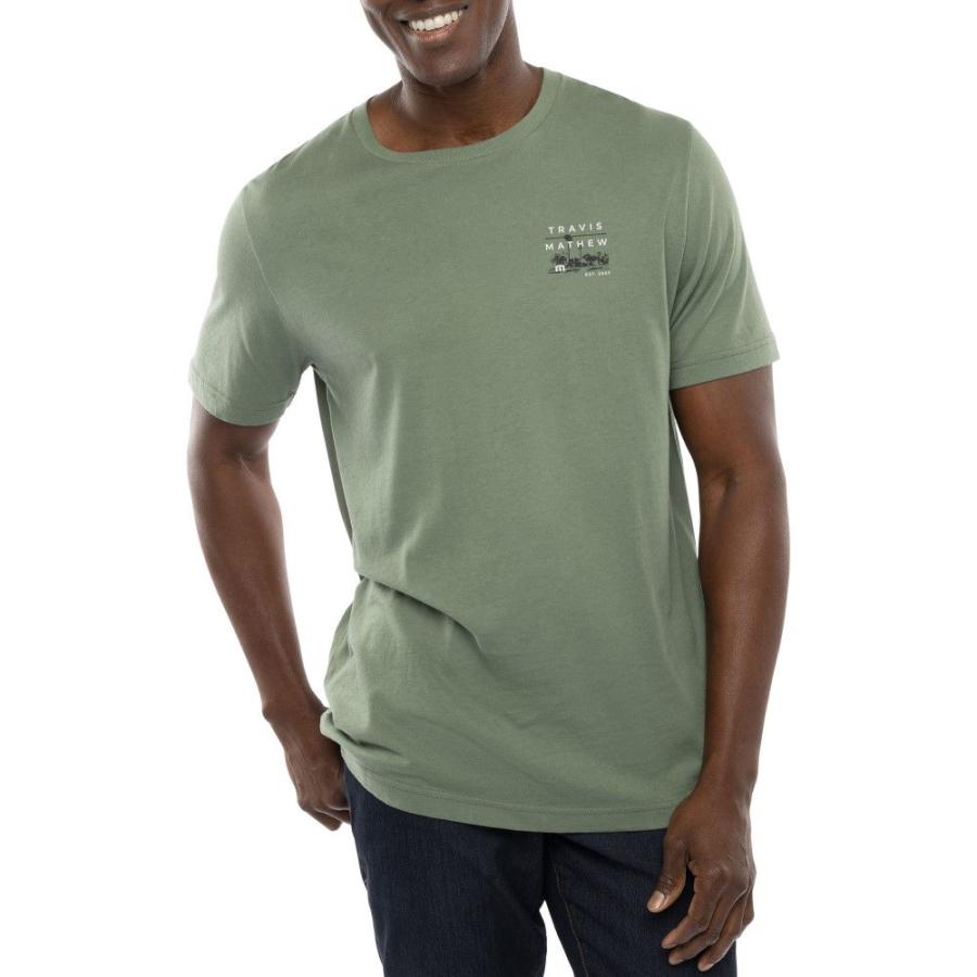 トラビスマシュー (TravisMathew) メンズ Tシャツ トップス Greenway Trail Graphic Golf T-Shirt (Laurel)｜import-garage｜02