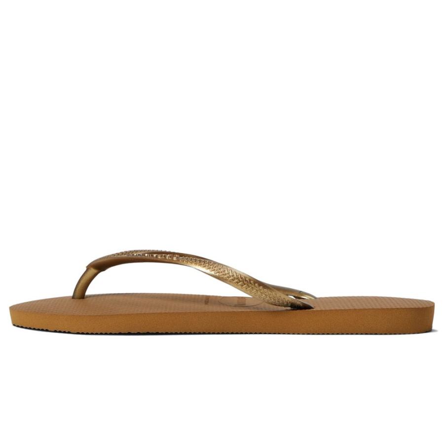 ハワイアナス (Havaianas) レディース ビーチサンダル シューズ・靴 Slim Flip Flop Sandal (Bronze)｜import-garage｜04