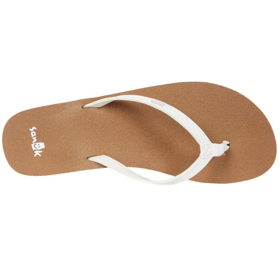 サヌーク (Sanuk) レディース ビーチサンダル シューズ・靴 Yoga Joy (White/Tan)｜import-garage｜02