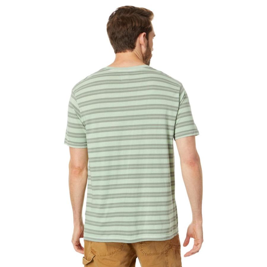 『コール ルーカ (RVCA) メンズ トップス Ptc Stripe Short Sleeve (Green Haze)