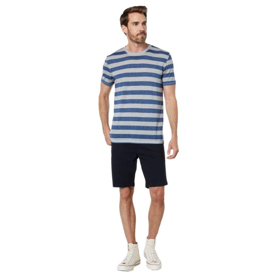 クーポン大特価 ラッキーブランド (Lucky Brand) メンズ トップス Venice Burnout Wide Stripe Crew Neck (Blue Multi)