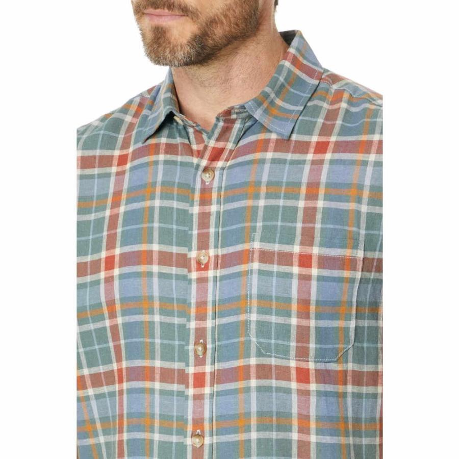 ペンドルトン (Pendleton) メンズ 半袖シャツ トップス Short Sleeve Dawson Linen Shirt (Green/Blue/Red Plaid)｜import-garage｜03