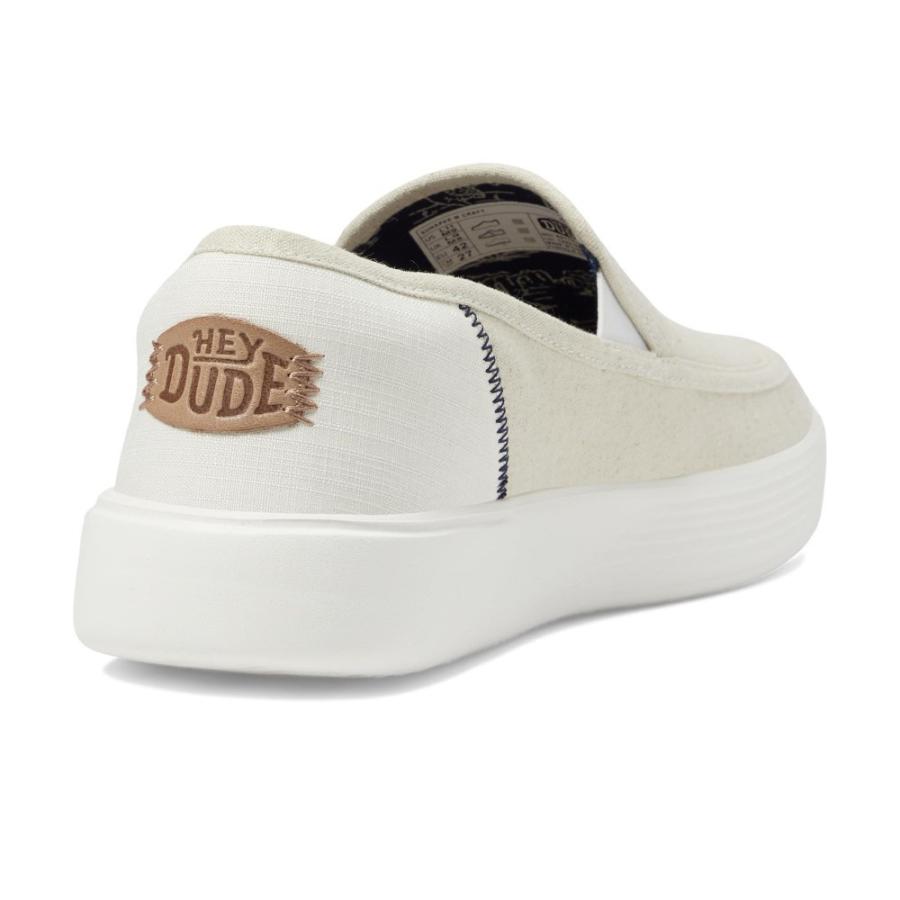 ヘイデュード (Hey Dude) メンズ スニーカー シューズ・靴 Sunapee Craft Linen (White)｜import-garage｜05