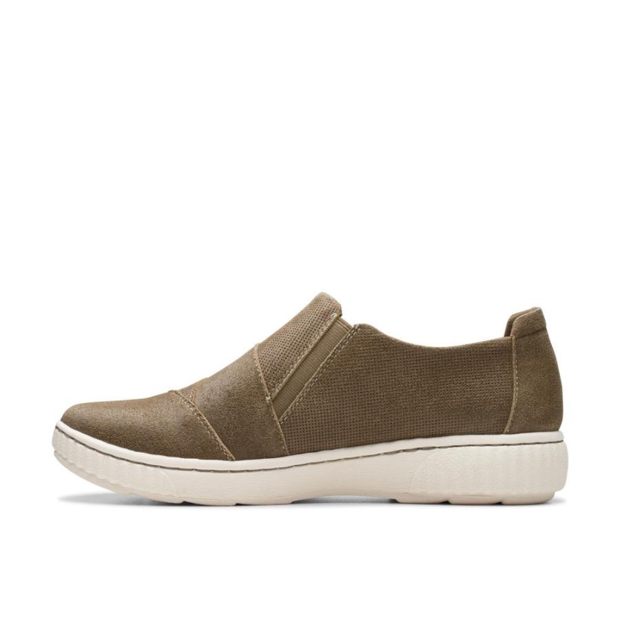 クラークス (Clarks) レディース スニーカー シューズ・靴 Caroline Grace (Olive Suede)｜import-garage｜04